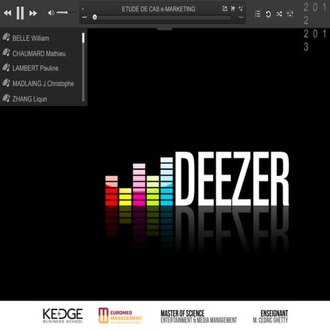 Présentation Deezer 2012 - William Belle | PDF