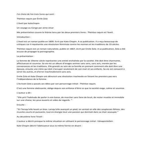 Presentation de francais