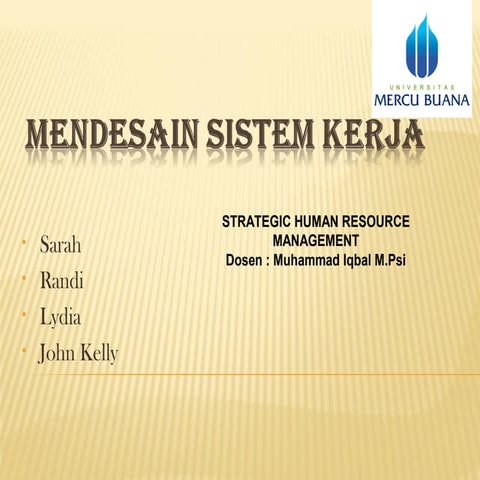 Presentation desain sistem kerja 