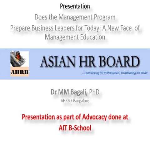 MM Bagali, PhD, HR, HRM, HRD, Research, Management, India, .....Presentation ...