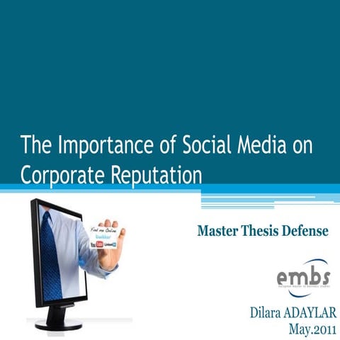The importance of Social Media on Corporate Reputation | PDF