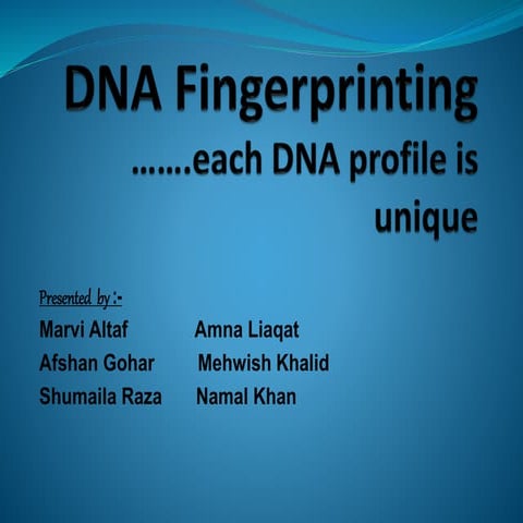 DNA Fingerprinting