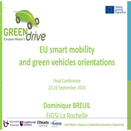 EU Smart Mobility and Green Vehicles Orientations | PPT