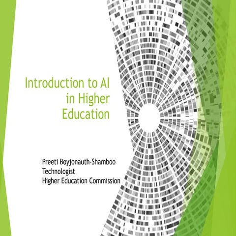 Introduction to ArtificiaI Intelligence in Higher Education | PPTX