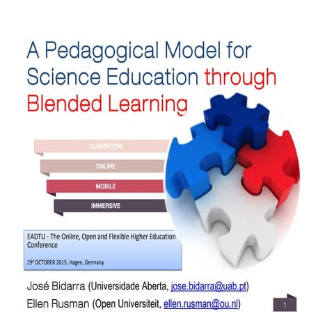 A Pedagogical Model for Science Education through Blended Learning