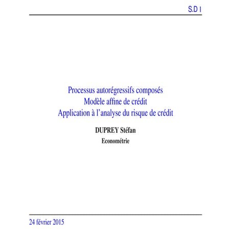 Compounded autoregressive processes for Credit Risk modelling