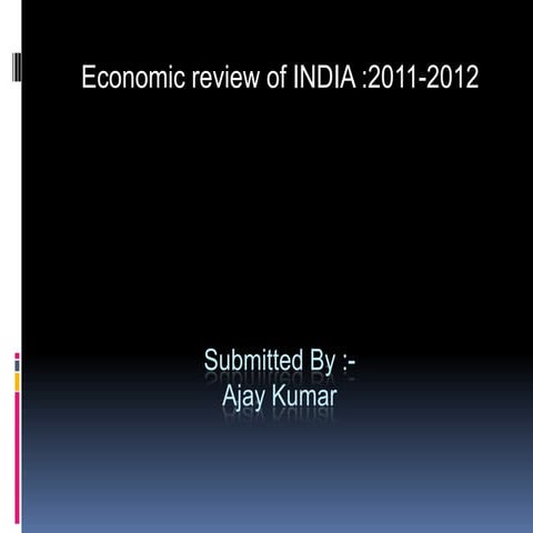 Presentation  economic review