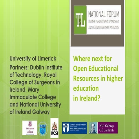 Where next for OER in Ireland? Edtech15