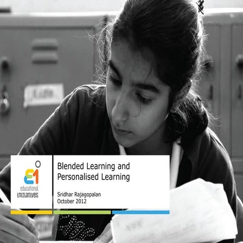 Emergence of Technology for Personalised Learning - Sridhar Rajagopalan