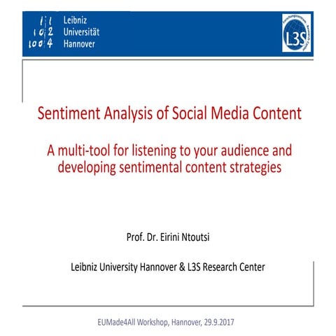Sentiment Analysis of Social Media Content: A multi-tool for listening to you...