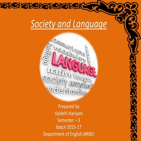Society and Language