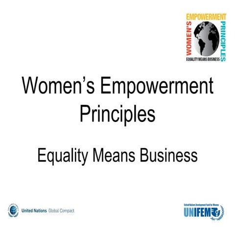 Women’s Empowerment Principles, UNIFEM