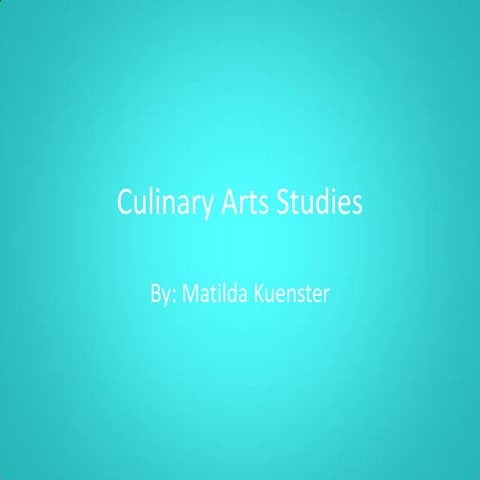 Culinary Arts Career Path