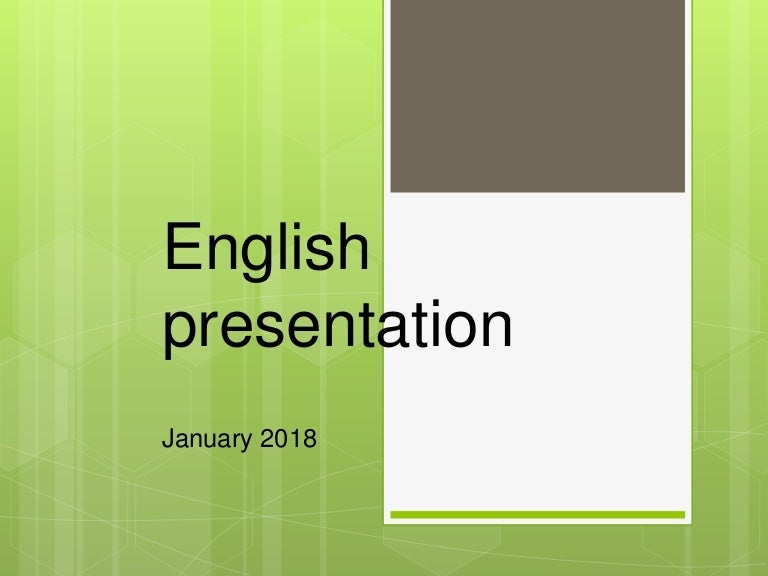 Presentation In English Examples – DECWEE