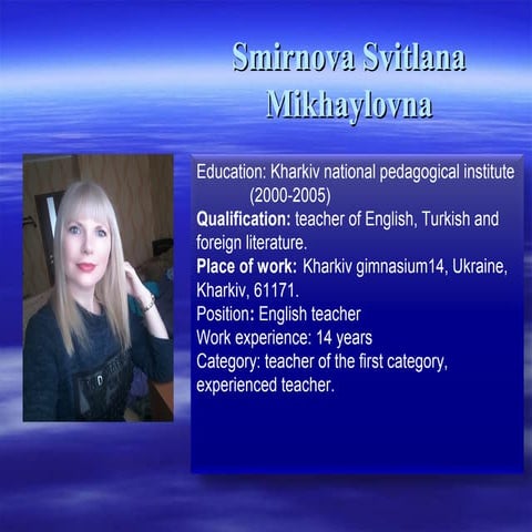 Presentation english teacher