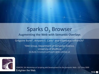 Sparks O3 Browser: Augmenting the Web with Semantic Overlays