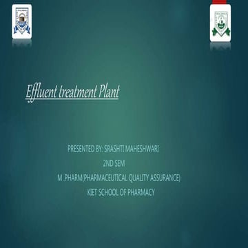 Effluent treatment Plant | PPTX