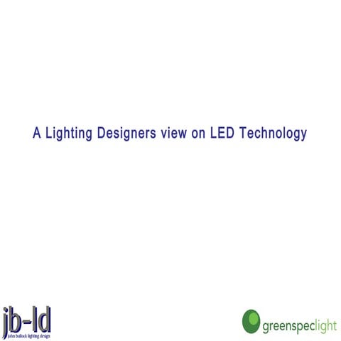 Presentation given at the EUROLED conference in February 2013