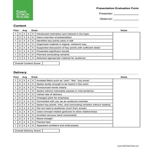 Presentation Evaluation Form v1.0