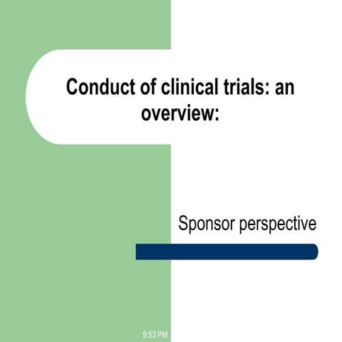 management of clinical trials: sponser perspective from falgun vyas
