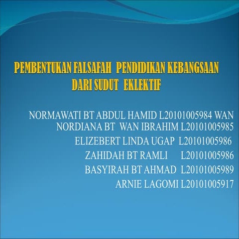 Presentation falsafah