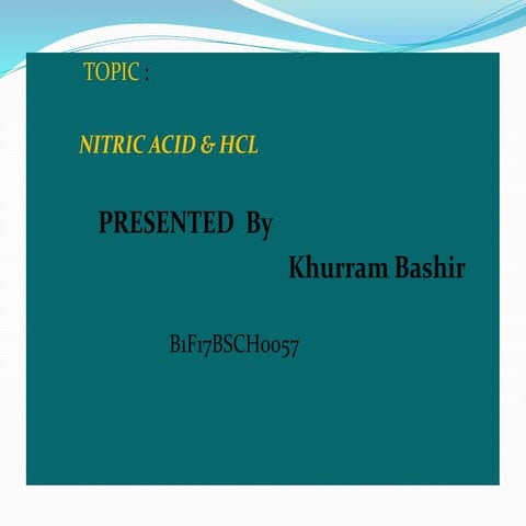 Nitric acid Preparation & Uses