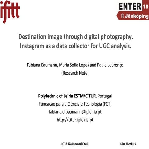 Destination image through digital photography. Instagram as a data collector ...