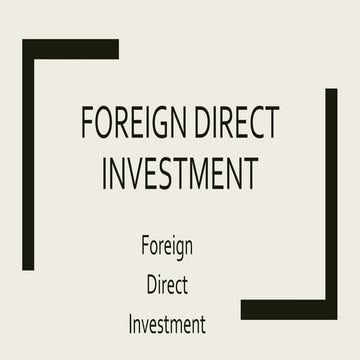 Presentation FDI BY Arsalan Sehro