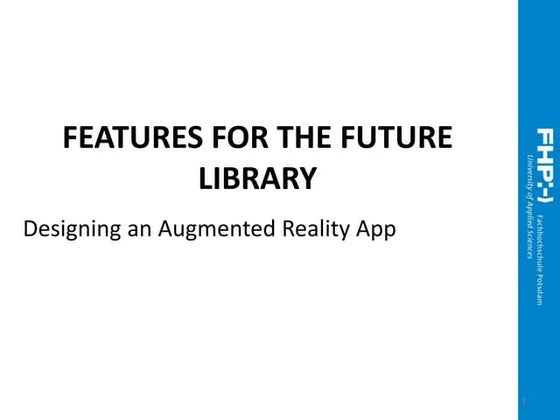 Linda Treude, Sabine Wolf: Features for the Future Library #bcs2015