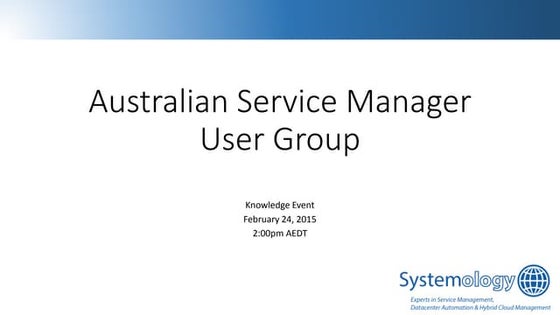 ASMUG February 2015 Knowledge Event