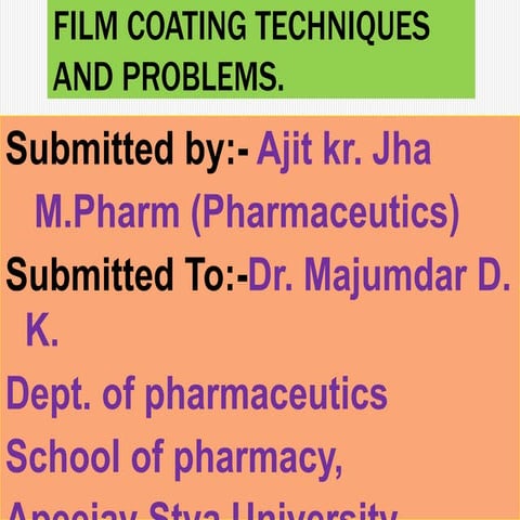 Presentation film coating