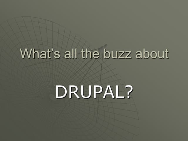 What's the Buzz about Drupal?