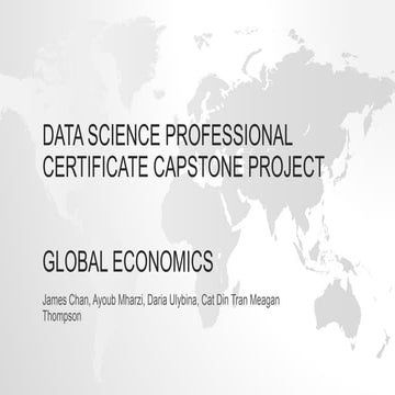 Data Science Capstone - Global Economics