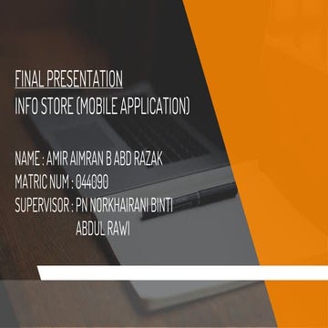 Info Store(Mobile App)