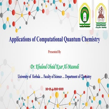 Applications of Computational Quantum Chemistry