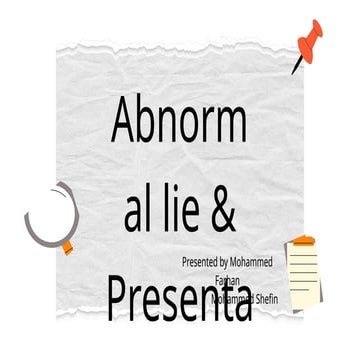 Abnormal lie and presentation in pregnancy