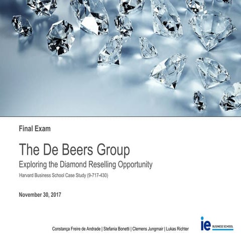 Case Study "The De Beers Group - Exploring the Diamond Reselling Opportunity"