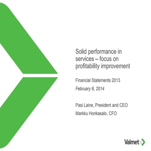 Valmet's Financial Statements Review 2013