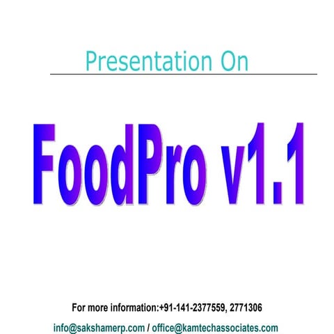 Presentation Food Pro