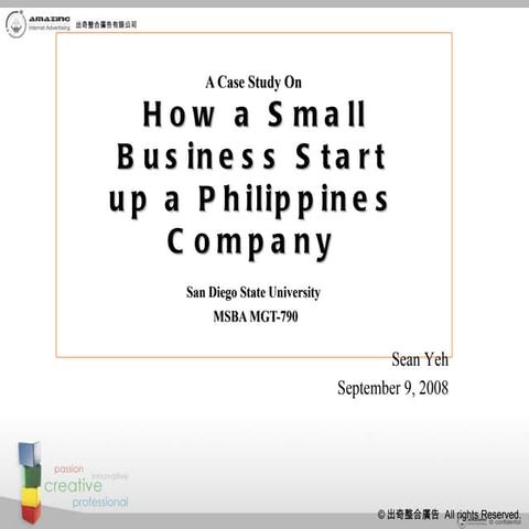 How a Small Business Start up a Philippines Company
