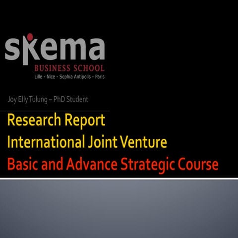 Presentation for advanced strategic course