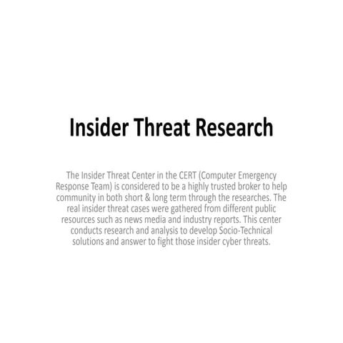 insider threat research