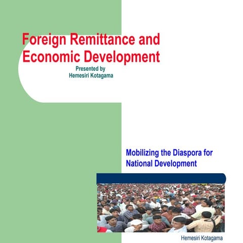 Presentation foreign remittance and economic development