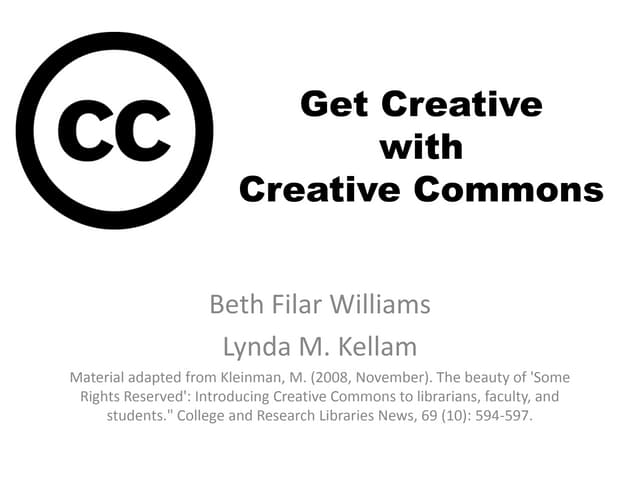 Intro to Creative Commons