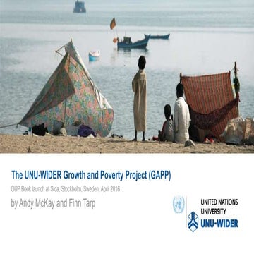 Launch of Growth and Poverty in Sub-Saharan Africa Book