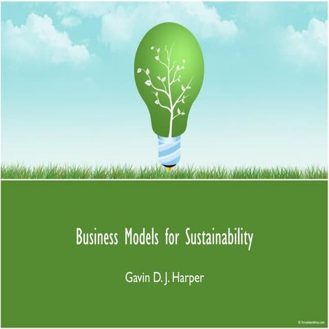 Business Models for Sustainability