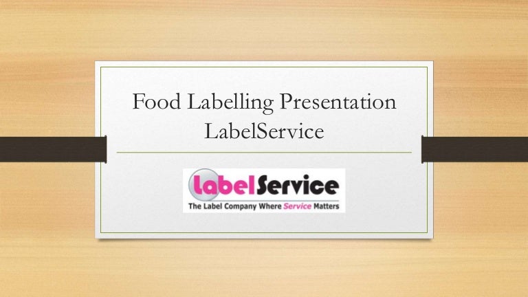 Understanding food labels powerpoint