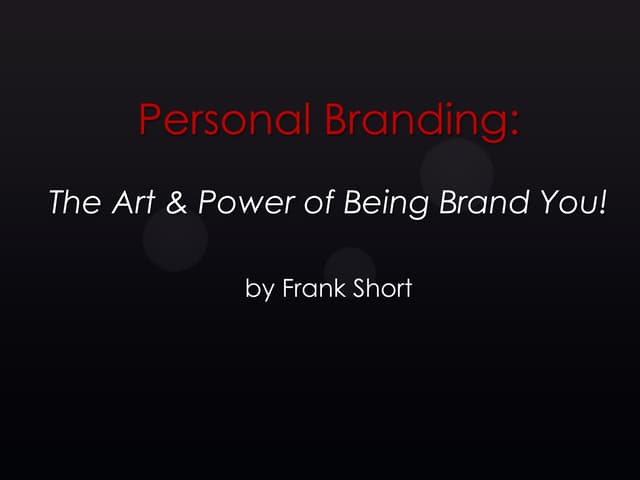 Presentation For Linked In
