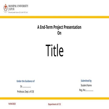 Presentation format End Term  presentation