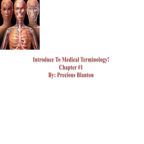 Chapter 1: Basic Elements of a Medical Word | PPTX